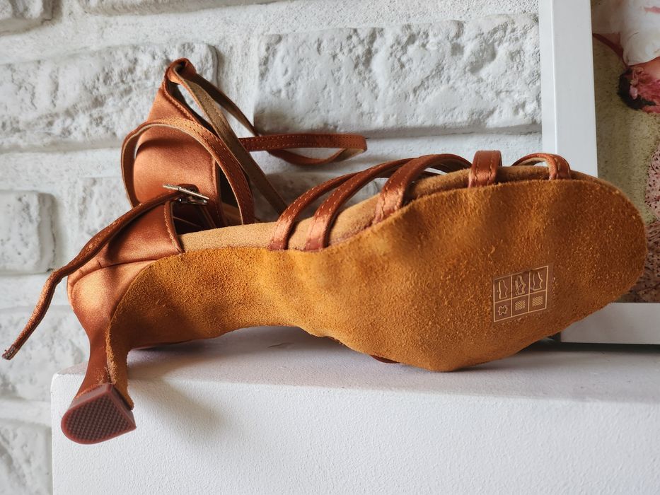 38 regulowane buty taneczne złote 7 cm bachata salsa taniec towarzy