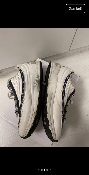 Fila buty snakersy biale odblaskowe