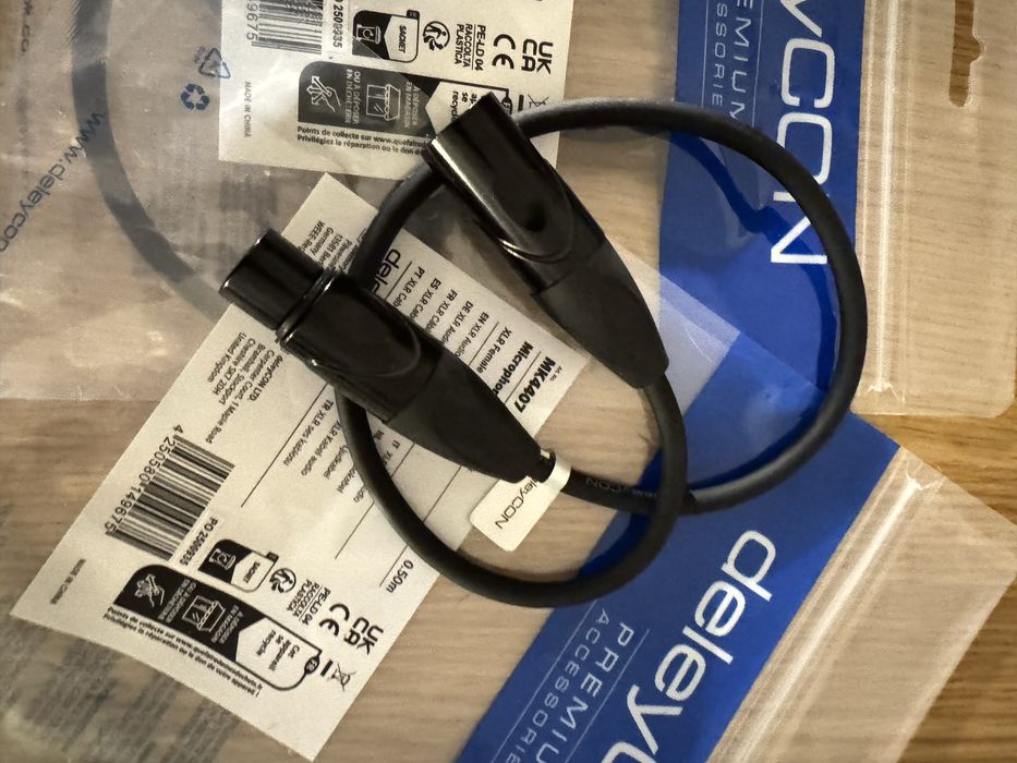 Cabos  XLR deleyCON 0,5 m