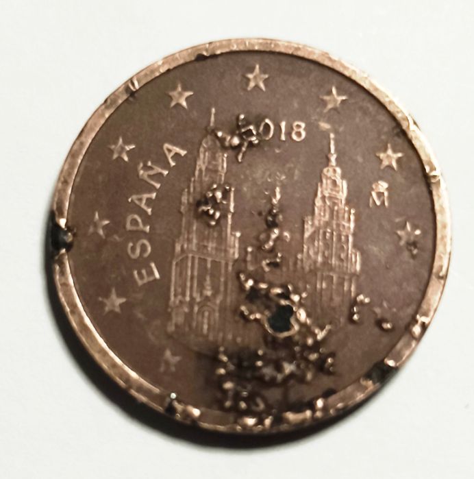 Moeda Espanha 2 cêntimos de euro