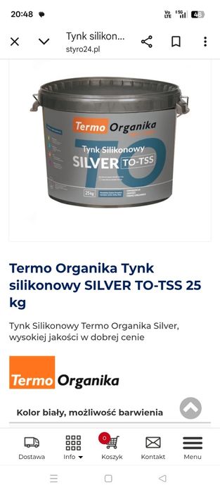 tynk silikonowy organika