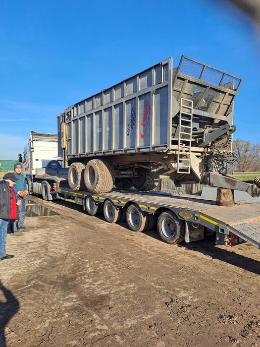 Przyczepa rolnicza skorupowa resor tandem