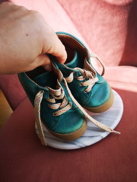 TELYOH zielone trzewiki skórzane Made in Portugal r. 26 (24-25)