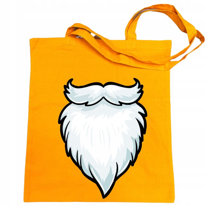 torba na zakupy nadruk świąteczna broda mikołaja