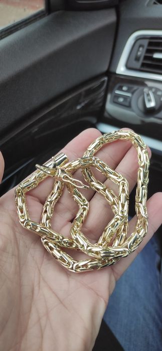 Złoty Łańcuch Królewski Okrągły 14K-585  Nowy!!!