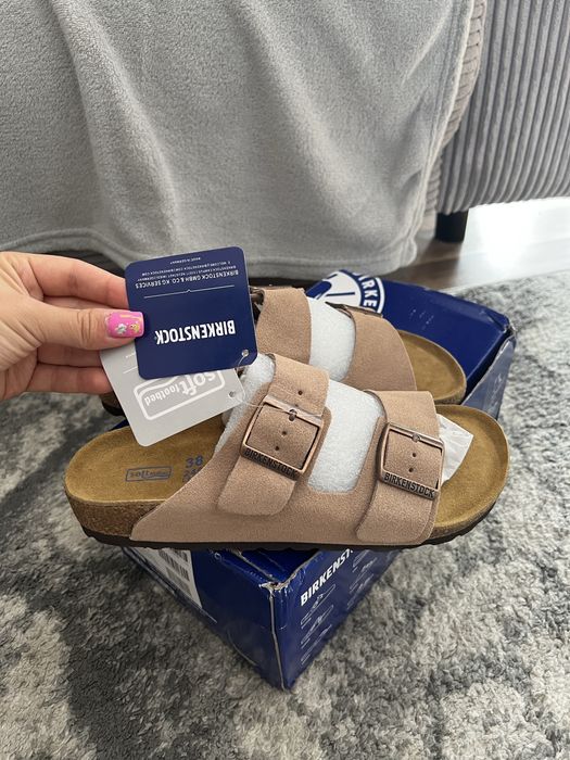 Klapki birkenstock 38 nude bezowe damskie nowe