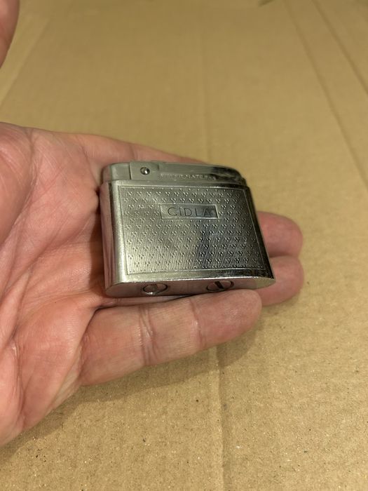 Cidla gaz isqueiro antigo metal cromado raro
