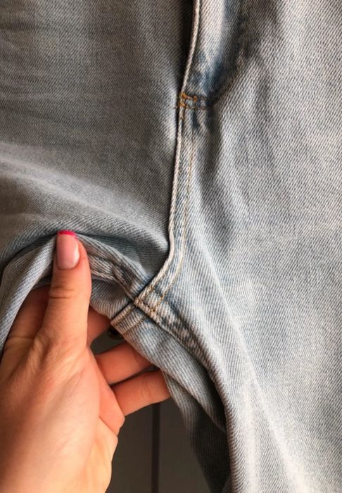 spodnie jeansy proste nogawki straight leg mom jeans