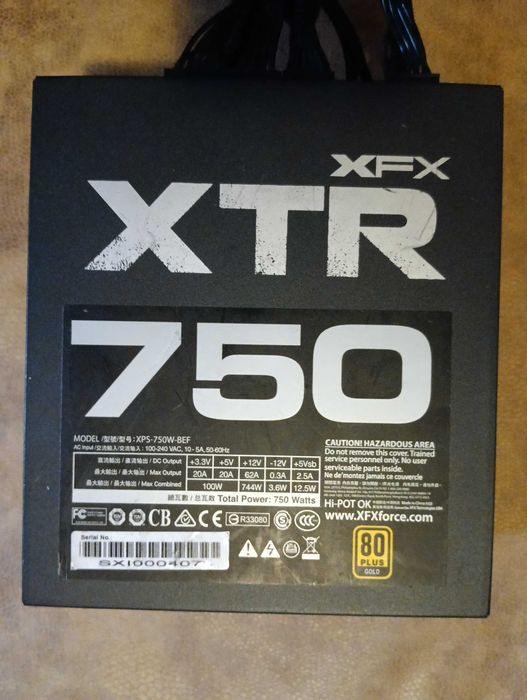 Блок живлення для ПК XFX XTR750 (XPS-750W-BEF)