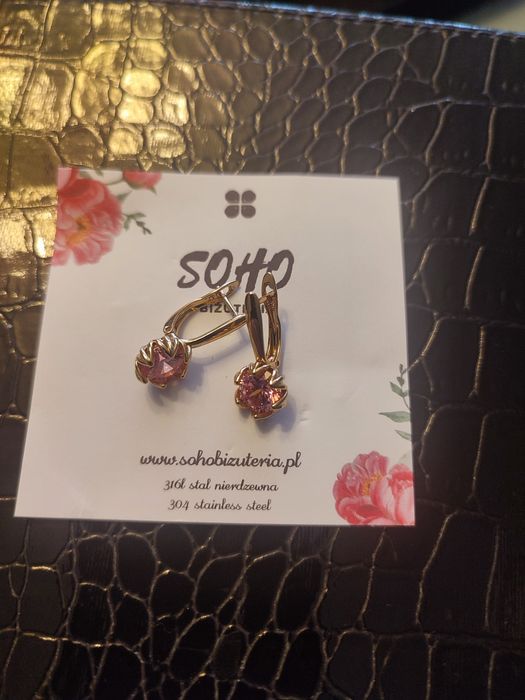 Kolczyki SOHO różowe