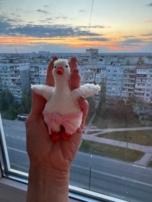 Гусик - каратист, гусак, каченя, гусь, брелок