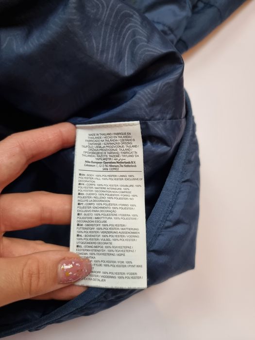 Kurtka męska pikowana granatowa bez kaptura rozmiar L Nike