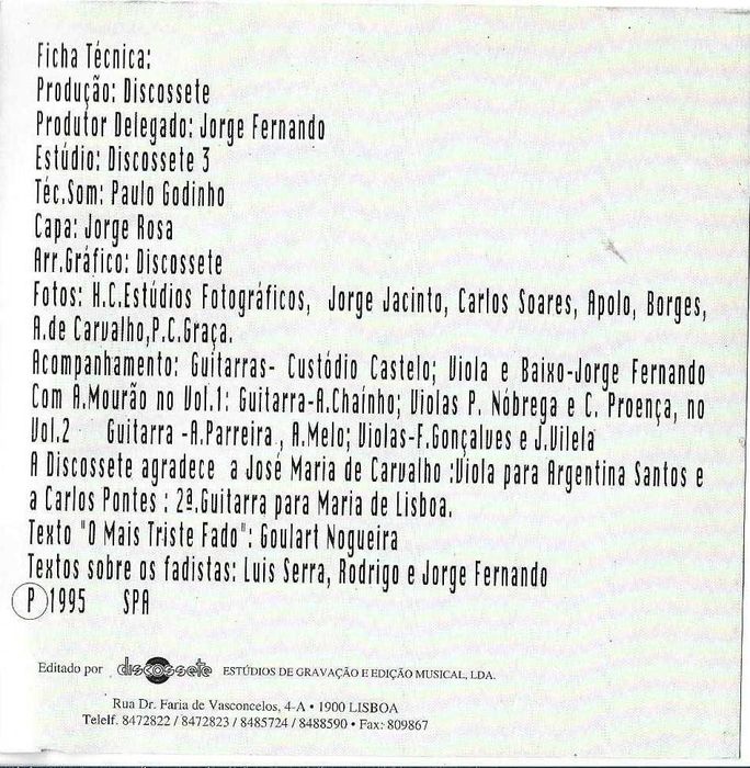 Antologia do Mais Triste Fado - - - - - Vários - - - - - 2 X CD