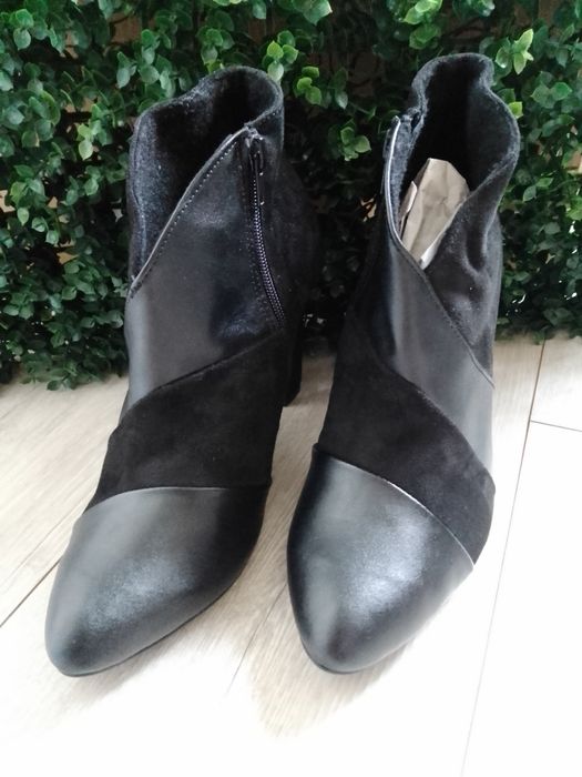 Czarne jesienne botki damskie rozmiar 40