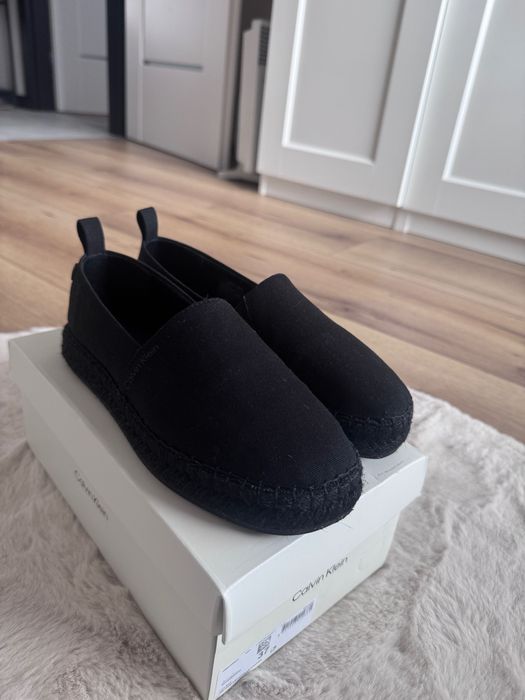 Czarne espadryle Calvin Klein