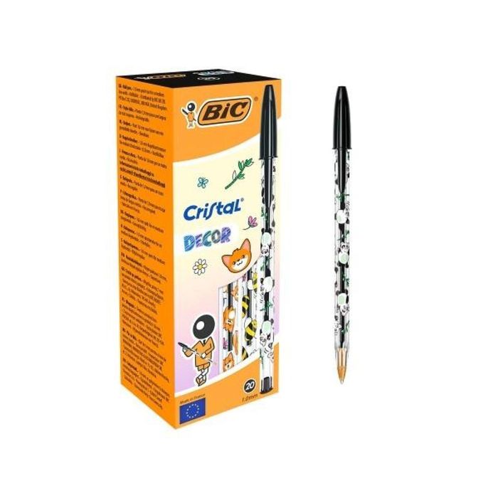 Długopis Cristal Kawaii 1mm czarny (20szt) BIC BIC etui kartonowe,