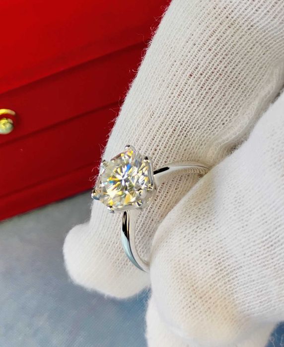 Pierścionek Srebrny Diamentt Moissanit 3Ct Promocje !:)