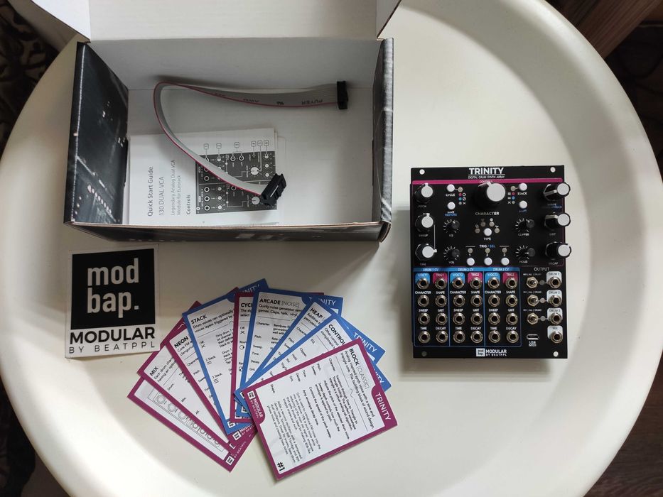 Modbap Trinity. Moduł perkusyjny eurorack. Modular drum machine