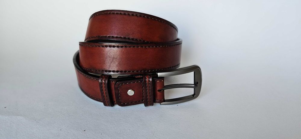 Чоловічий ремінь з натуральної шкіри ручної роботи