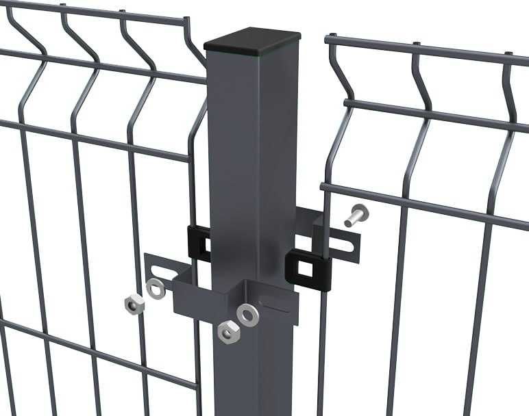 OBEJMA do slupka ogrodzeń 60х40mm KOŃCOWE, NAROŻNE, PRZELOTOWE