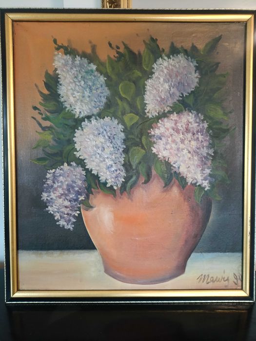 Kolekcja obrazów dekoracyjnych olej na płótnie z lat 80.-90. XX w.