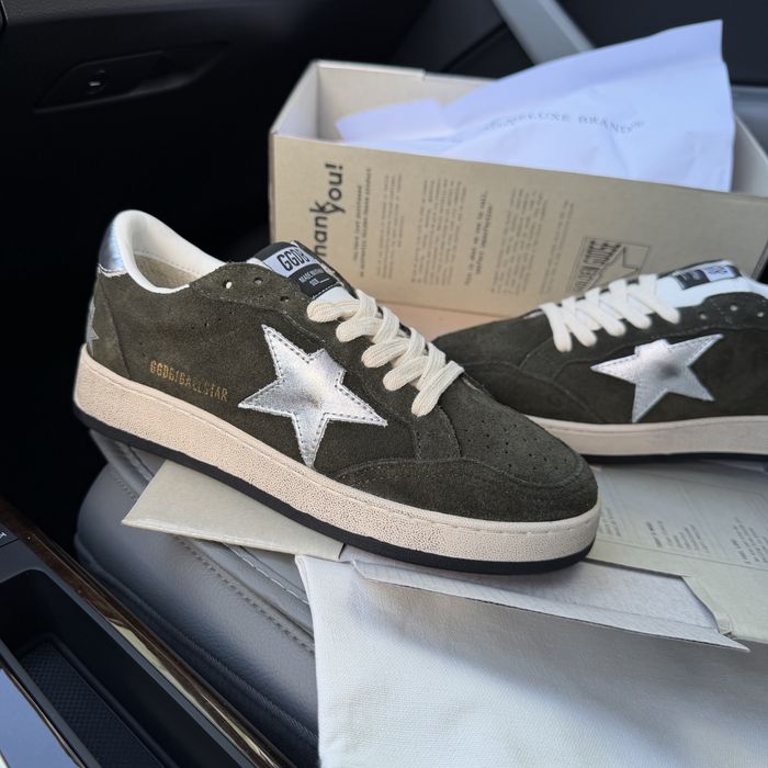 Жіночі кеди кросівки голден гус замша Golden Goose green premium