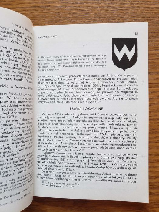 Miasto Ankwiczów Z dziejów Andrychowa - Andrzej Zwoliński. Kraków 1993