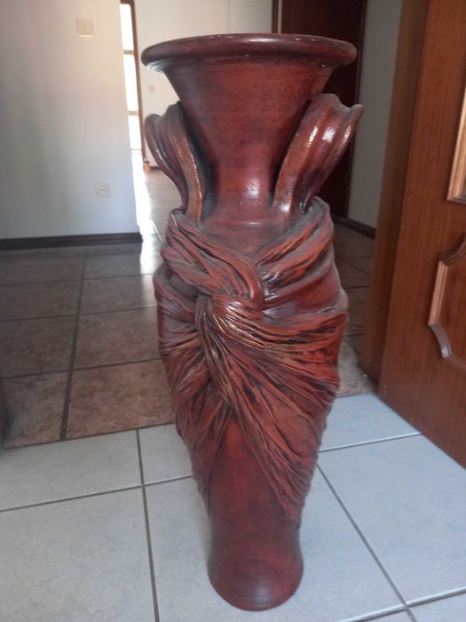 Conjunto  de 3 vasos em barro