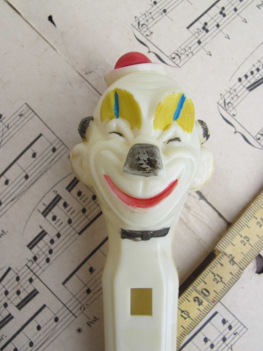 Vintage Clown Flute - Domestic Plastic Toy