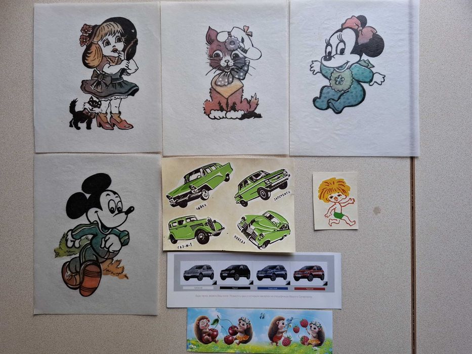 Значки. Переводные картинки.