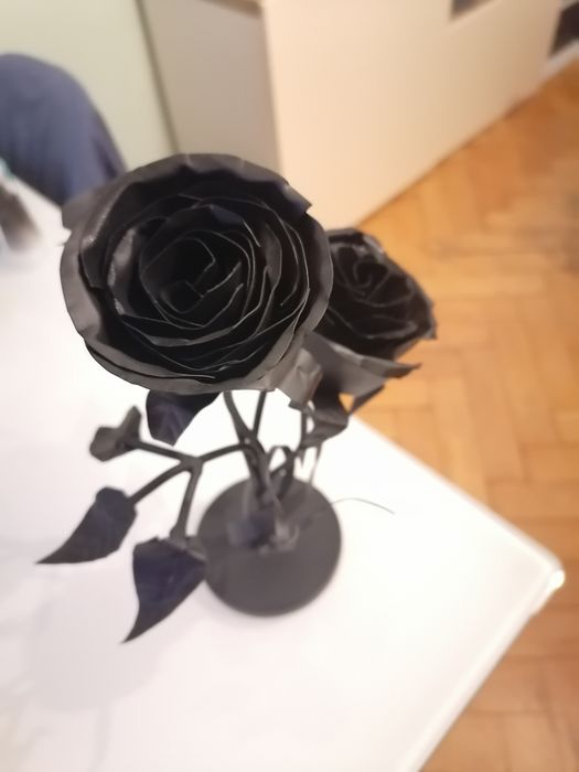 2 Metalow3 róże rękodzieło, wieczna róża, kwiat, sztuczna róża