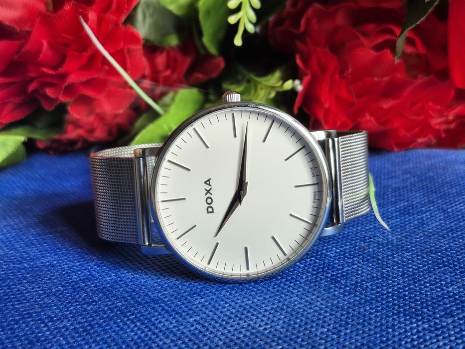 Męski zegarek Doxa 173.10 nowa bateria mesh
