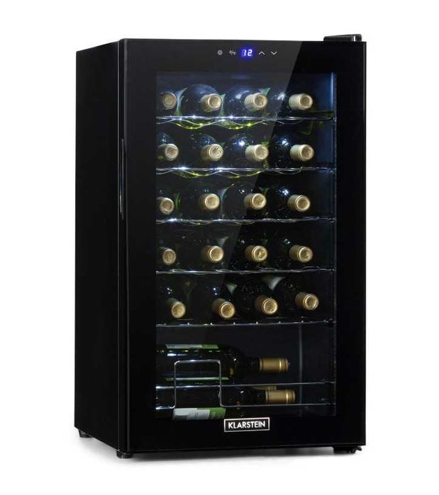 LODÓWKA NA WINO WINIARKA 43cm 24 Butelki Winiarka Wolnostojąca Czarna