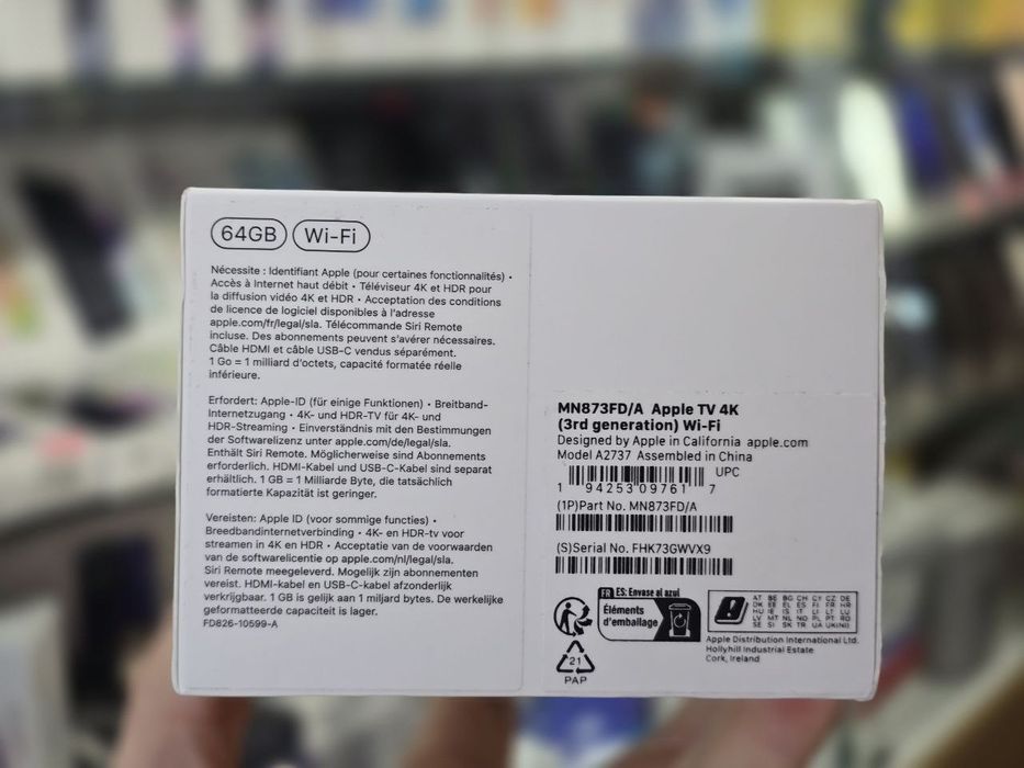 Стаціонарний медіаплеєр Apple TV 4K 2022 Wi-Fi 64 GB (MN873)