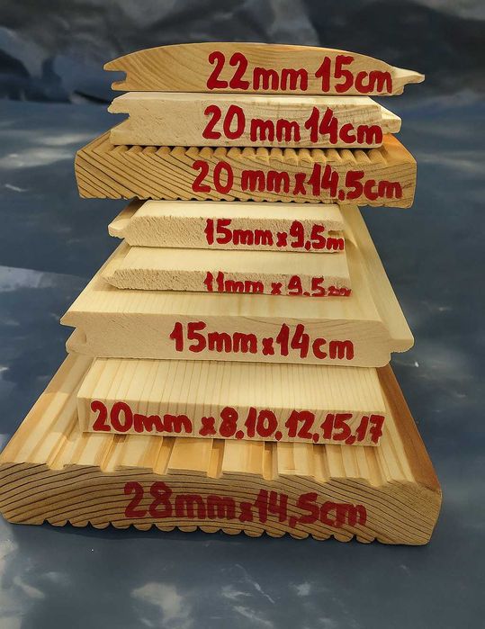 Deska tarasowa elewacyjna heblowana podłogowa półbal boazeria podbitka