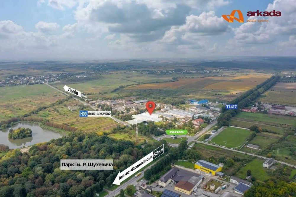 Продаж Готовий виробничо-складський комплекс з офісом у м. Рогатин