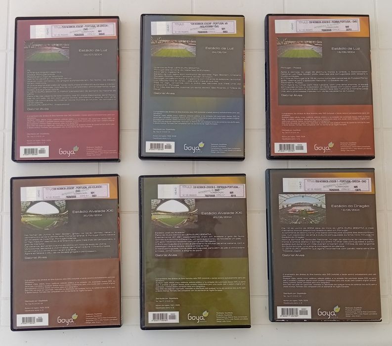 Coleção completa de DVDs do Euro 2004