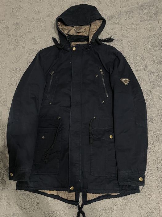 Парка чоловіча синя