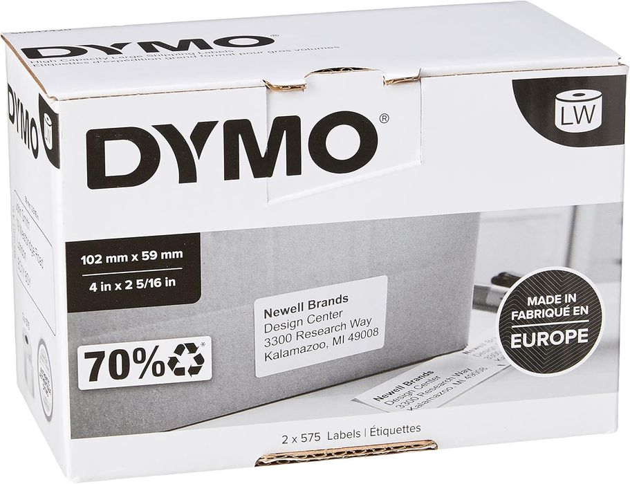 DYMO LabelWriter 4XL Duże Etykiety 2x 575 Metek