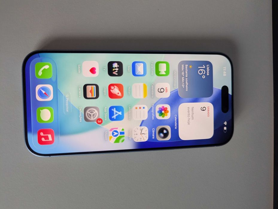 Apple iPhone 17 Azul 256GB Estado Novo eSIM 100% Bateria Neverlock