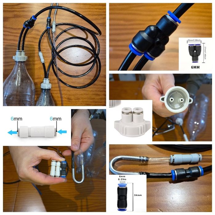 Sistema CO2 Caseiro p/ Aquários - Material pneumático