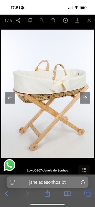Alcofa de Bébé com suporte como nova