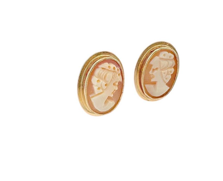 Rewelacyjne złote kolczyki Kamea 4,07G 585