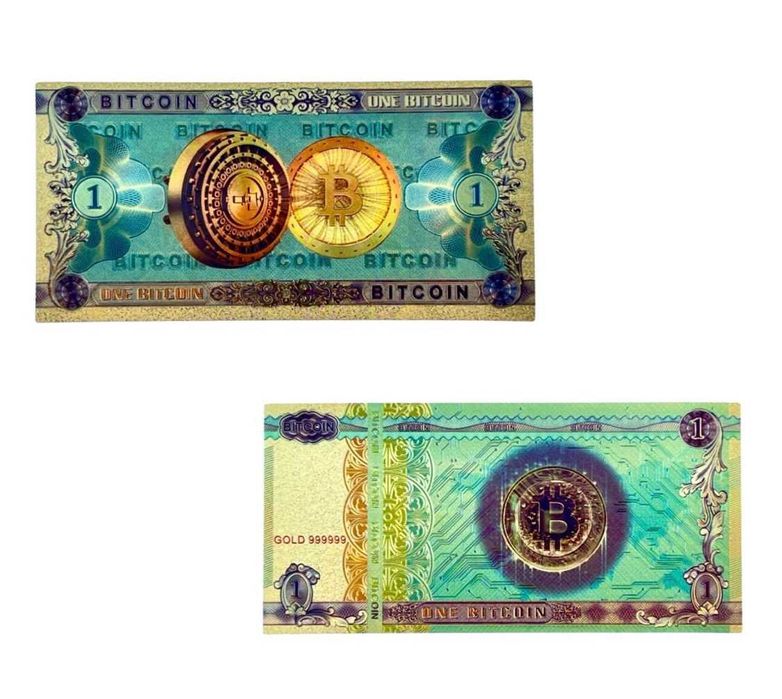 Nota de lembrança de 1 bitcoin