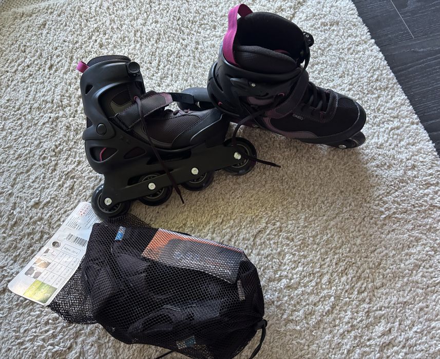 Patins em Linha Oxelo Active Fit 3 – Tam. 40 + Proteções