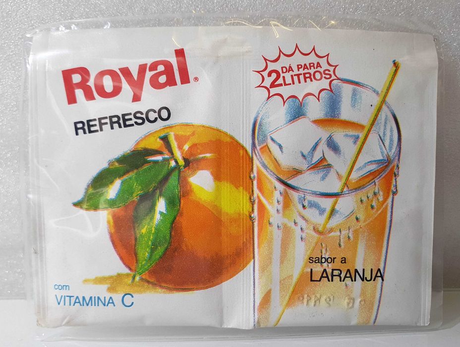 Antigo Pacotinho Sumo ~ "ROYAL LARANJA" ~ Anos 90 ~ Só Coleção ~ RARO