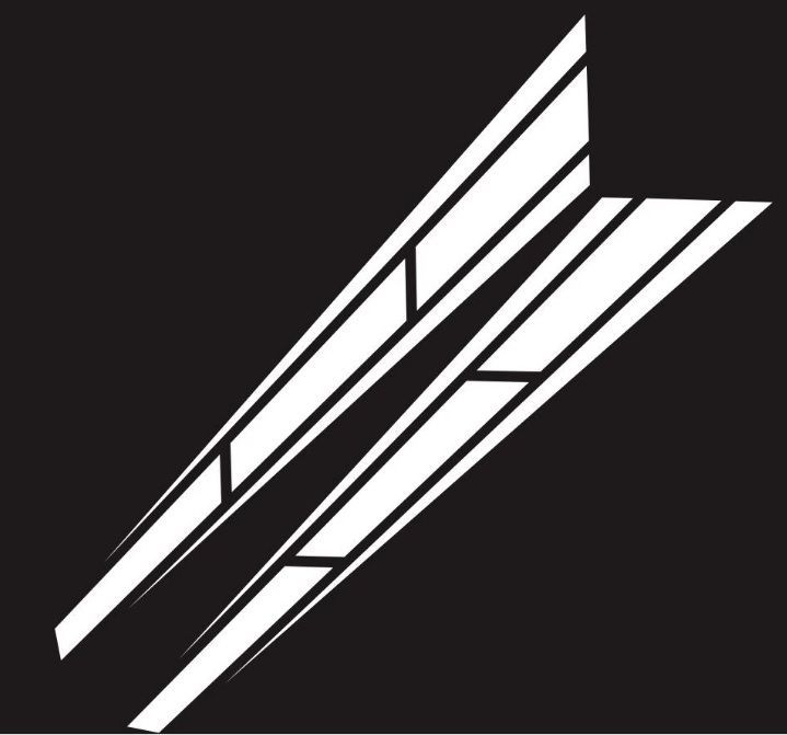 Наклейка на авто/машину капот 2 смужки 80*12см, стайлінг, тюнінг