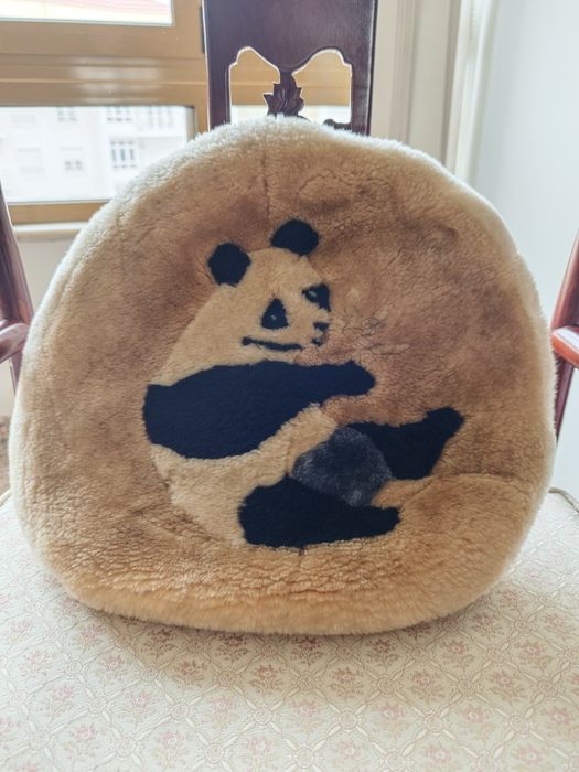 Almofada Vintage Panda "Da Peng" – Adquirida em Macau (Anos 80) – Raridade