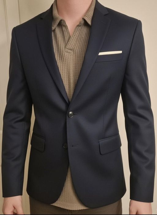 STUDNIÓWKA Garnitur męski w granatowym kolorze