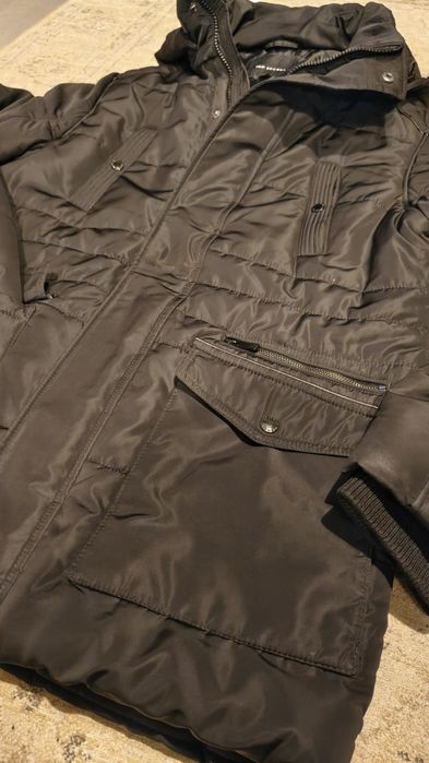 Męska kurtka zimowa puchowa, płaszcz Top Secret.